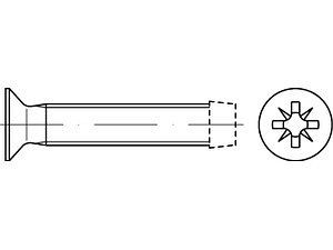 Gewindefurchende Schrauben DIN 7500 Stahl gehärtet M M 8 x 50 -Z galvanisch verzinkt VE=S (250 Stück)