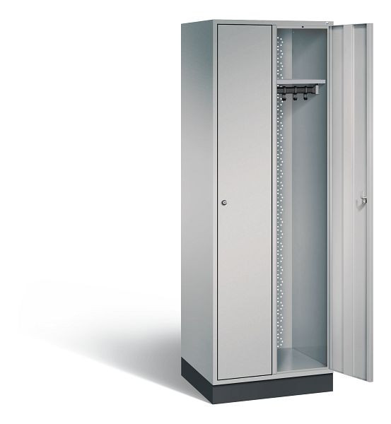 C+P Garderobenschrank Intro, H1950xB620xT490mm, Farbe: Weißaluminium, 8170-201 S10060