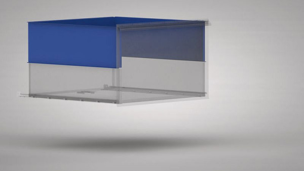KLW Schubladen-Aufstock-Rahmen (nachrüstbar), empfohlen für Schubladen mit Fronthöhen: 125 mm Aufstockhöhe: 25 mm, SEA, SEA-SAR-025N