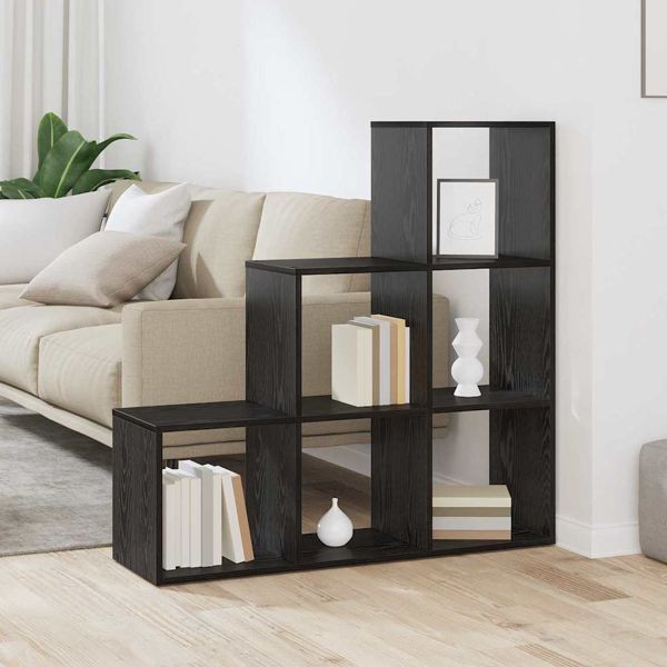 vidaXL Bücherregal Schwarz Eichen-Optik 99 x 29 x 99 cm Holzwerkstoff, 879662