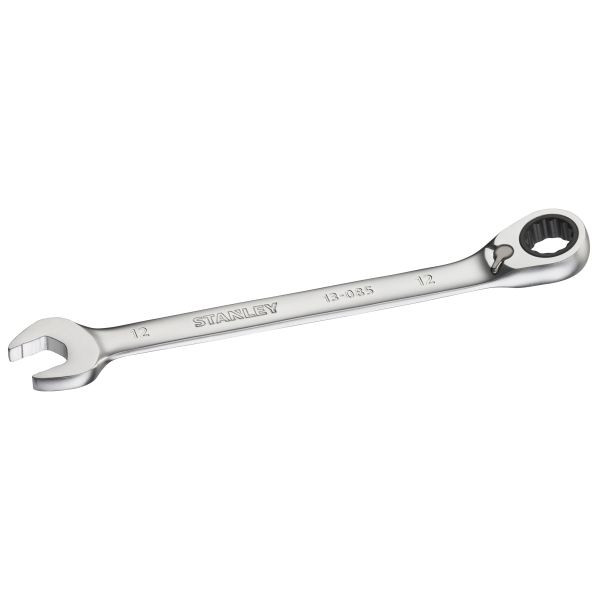 Stanley FATMAX Ringmaulschlüssel mit Ratsche 12 mm, 72 Zähne, 12-Kant, 15° gekröpft, FMMT13085-0