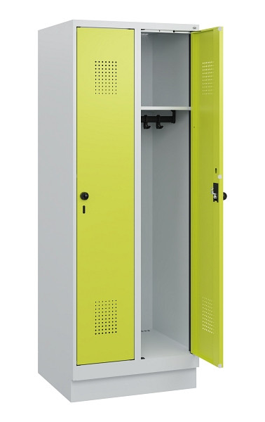 C+P Spind Evolo PLUS, Sockel, 2 Abteile, 1630x600x500mm, 7035/0024, Drehriegel, 0490205-20 S10015