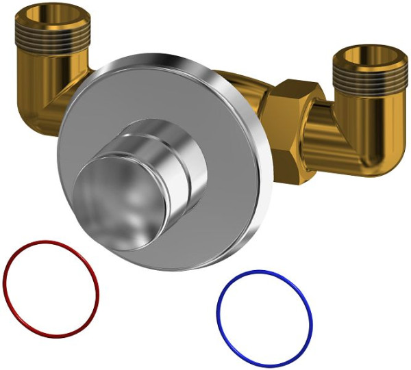 KWC Selbstschluss-Durchgangsventil, F3, hydraulisch gesteuert, DN20, für Duschpaneel, Fließzeit einstellbar, ohne Mischung, 3600009676