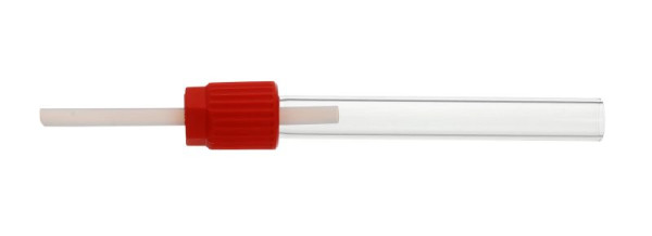 Rettberg Schraubkappe GL 14 aus PBT, mit PTFE-Innenteil, für Schlauch- und Rohrdurchführung, Außen-Ø 3,2 mm, 107000249