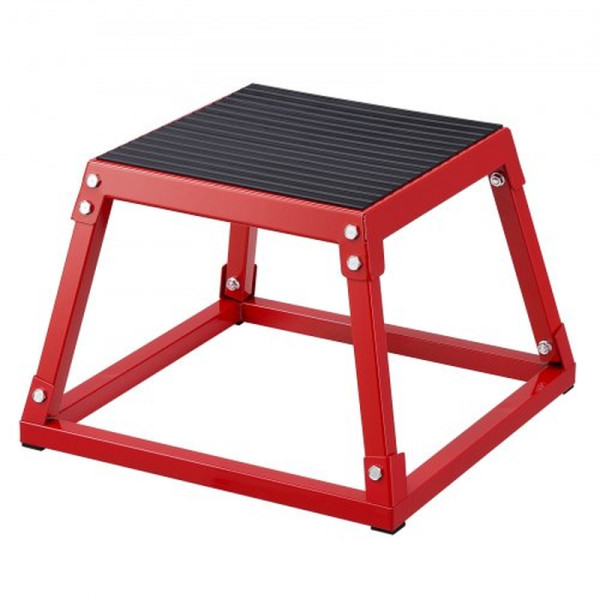 VEVOR Plyometrische Sprungbox 305mm, Rote Plyo-Box mit rutschfester Oberfläche für Fitness- und Krafttraining Zuhause, TXTD12YCGTHSLFMPHV0