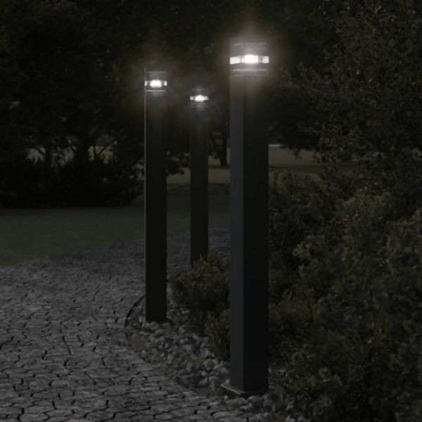 vidaXL Wegeleuchte Schwarz 110 cm Abmessung Aluminium, 4006397