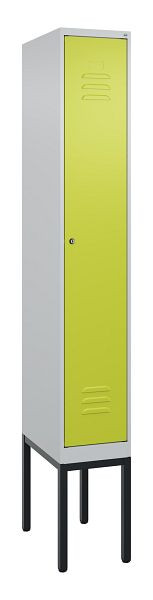 C+P Umkleidespind Classic PLUS mit Mitteltrennwand, Gestell, 2120x300x500mm, 7035/0024, Zylinderschloss, 0800307-10F S10025