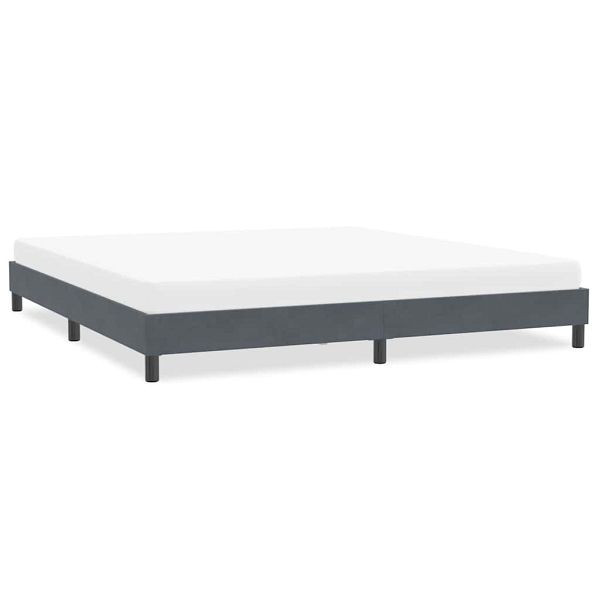 vidaXL Bettgestell ohne Matratze Dunkelgrau 200x210 cm Samt, 4101374