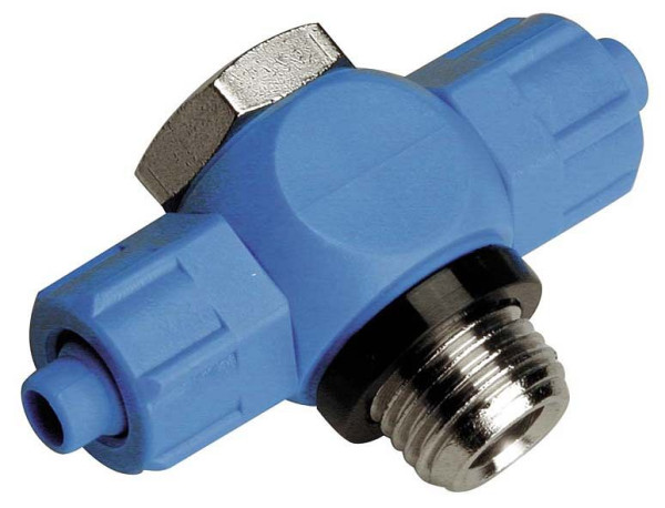 timmer A-TSH-6/4-1/4-POM-MSv, T-Schwenkverschraubung - zylindrisch, 1-fach mit Hohlschraube, VE: 10 Stück, 01670515