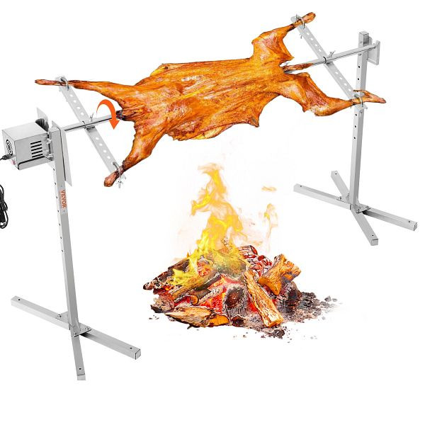 VEVOR Lammgrill Spanferkelgrill Spießbratengrill 52W 60kg Elektrisch 1445mm, DDXZKJ56INCHGME8RV2