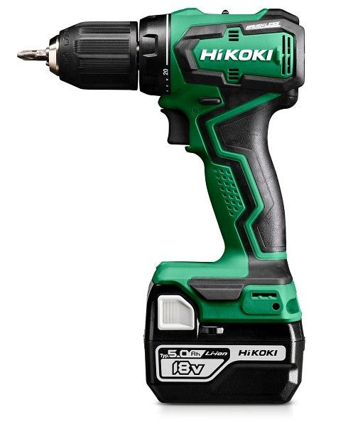HiKOKI 18V Akku Bohrschrauber, 2 x 5.0Ah, 26/55Nm, DS18DD (5.0) (HSC II) (Brushless), DS18DDWPZ