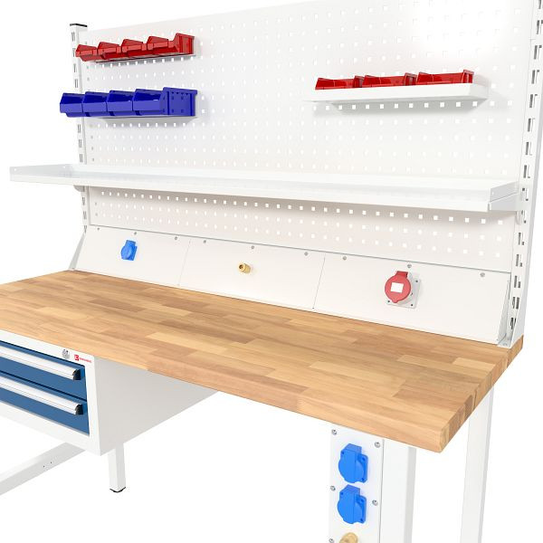 Dringenberg Energieleiste ERGO, Breite 1440 mm, 1x Anbaudose 400V, 039618-7035