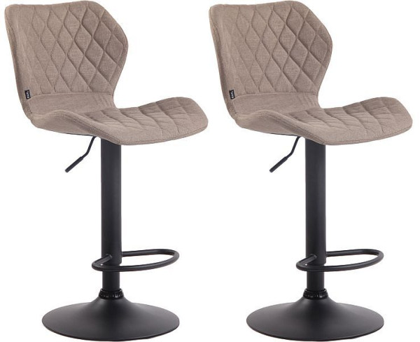 CLP Barhocker Cork Stoff schwarz, taupe, VE: 2 Stück, 315116