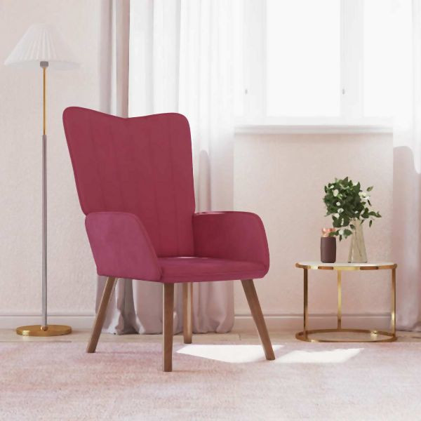 vidaXL Relaxsessel Weinrot Samt, hervorragende Ergänzung, 327660