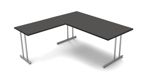 Kerkmann Winkelarbeitsplatz, Start Up, B 1800 mm x T 1800 mm x H 750 mm, Farbe: anthrazit (Montage), 11437613-1