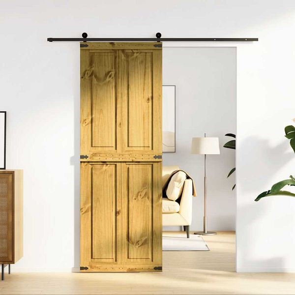 vidaXL Scheunentür CORONA 70x210 cm Massivholz Kiefer, 4103415