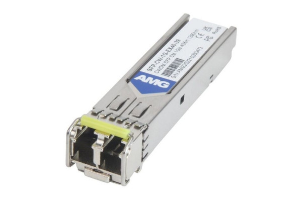 AMG Systems SFP, 1Gb/s, Doppelfaser, Singlemode, 40km Reichweite Tx/Rx: 1390nm, LC, DDM, DWDM, SFP-CW-1G-EX40-39