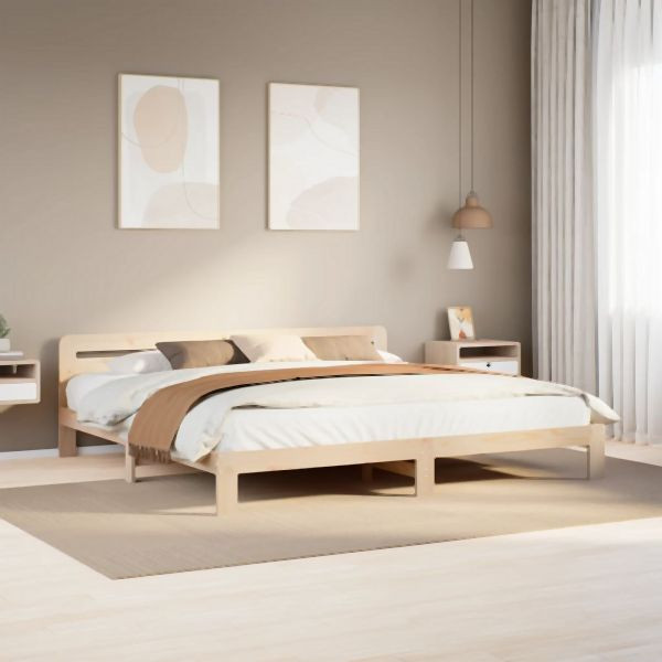 vidaXL Massivholzbett ohne Matratze 200x200 cm Kiefer, 855561