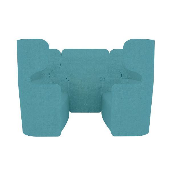 Bisley Raum in Raum Lösung Vivo, Viersitzer, Hohe Rückenlehne, NE0411 türkis, VIVH4XP.NE0411