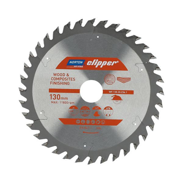 Norton Clipper Sägeblatt PRO WOOD FINISHING 190x2,8/1,8x30 Z40 Blade 190x2.8mm /1.8x30m, 70184608094