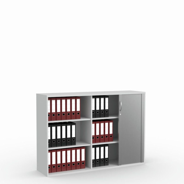 Deskin Rollladenschrank Multi M pro, Dekor lichtgrau, B 1600 x H 1140 x T 420 mm, 278094