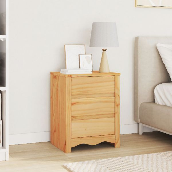 vidaXL Nachttisch "DRAMMEN" 45x35x56 cm Massivholz Kiefer, 42003048