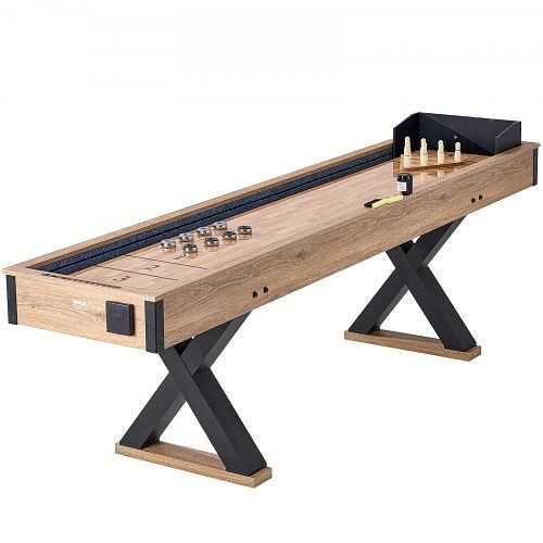 VEVOR Shuffleboard-Tisch 2 in 1 Shuffleboard Bowling-Kombispiel-Set 274cm, ZZKSHZ9YCBDDYJZXSV0