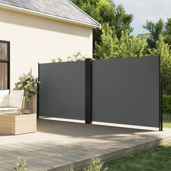 vidaXL Seitenmarkise Ausziehbar Anthrazit 160x600 cm, 4004628