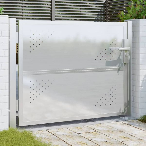 vidaXL Gartentor 100x75 cm Edelstahl, Top-Qualität, 376486