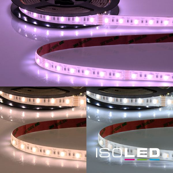 ISOLED LED AQUA RGB+WW+KW CCT Flexband, 24V DC, 20W, IP68, 5in1 Chip, 5m Rolle, 60 LED/m, 114685