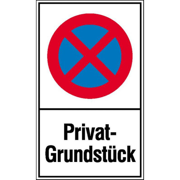 Stein HGS Haltverbotsschild, Absolutes Haltverbot, Privatgrundstück, Aluminium, geprägt, 400 x 600 mm, 11.5573