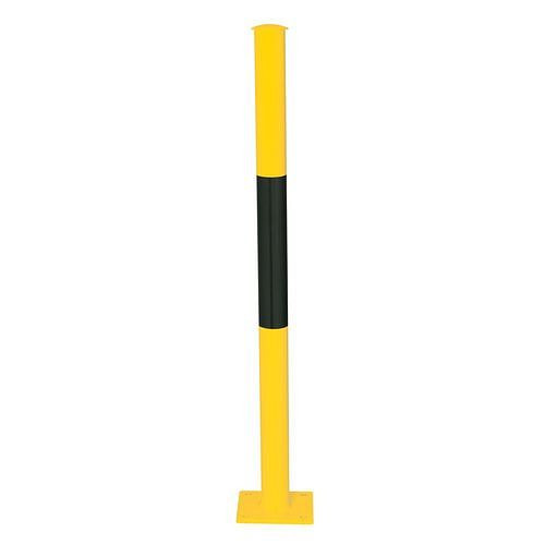 Moravia Systemgeländer Urban, Standrohr, feuerverzinkt, schwarz-gelb, zum Aufdübeln, Höhe 1000 mm, 310987