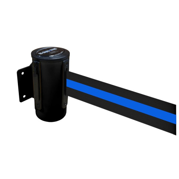 Stein HGS Wandgurtkassette -P-Line Future-, schwarz, schwarz/blau/schwarz waagerecht (gestreift), mit Gurtendstück (Standard), 12850j-0702