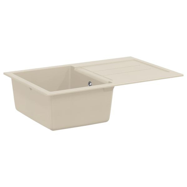 vidaXL Waschbecken Beige 780 x 500 mm 80% Quarz und 20% Harz, 42028394