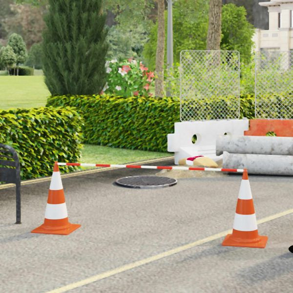 vidaXL Teleskopstangen für Leitkegel 10 Stück ABS 116-197 cm, 153110