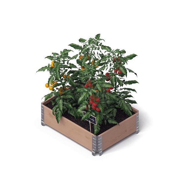 upyard Hochbeet Palettenrahmen 15mm, Größe: 80 x 60 cm, Farbe braun, 160080X60X20B