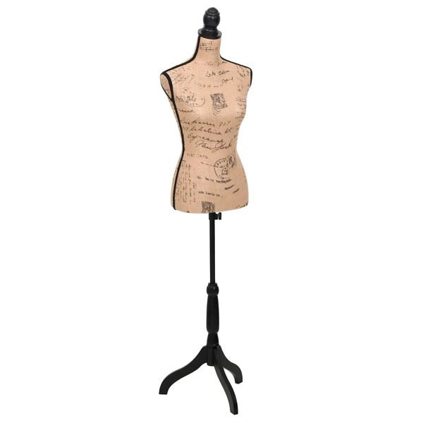 vidaXL Damenbüste Schneiderpuppe Büste Torso Angezogen Mannequin Jute, 30029