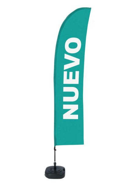 Showdown Displays Beach Flag Budget Wind Komplettset Neu Türkis Spanisch, BFBL-WT21-17-I153