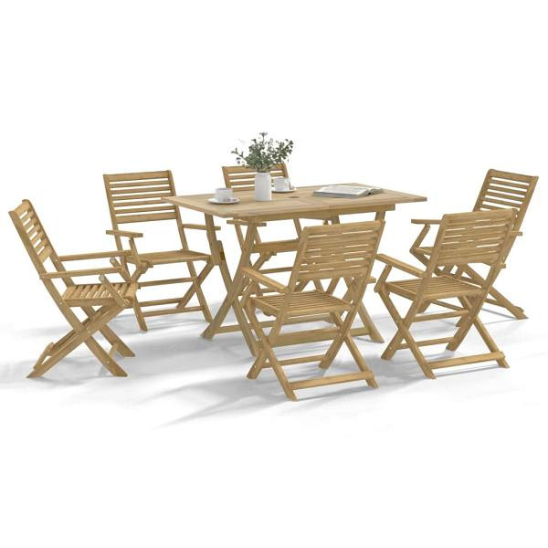 vidaXL 7-tlg. Garten-Essgruppe Massivholz Akazie, 3295000
