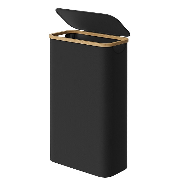 SONGMICS Wäschekorb, Tintenschwarz, 42x22,5x70,5 cm, LCB506B01