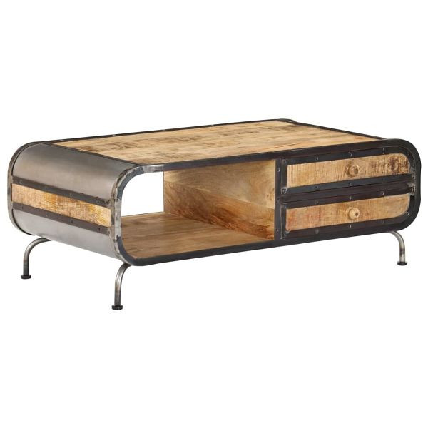 vidaXL Couchtisch 100 x 50 x 35 cm Mango-Massivholz, 247804