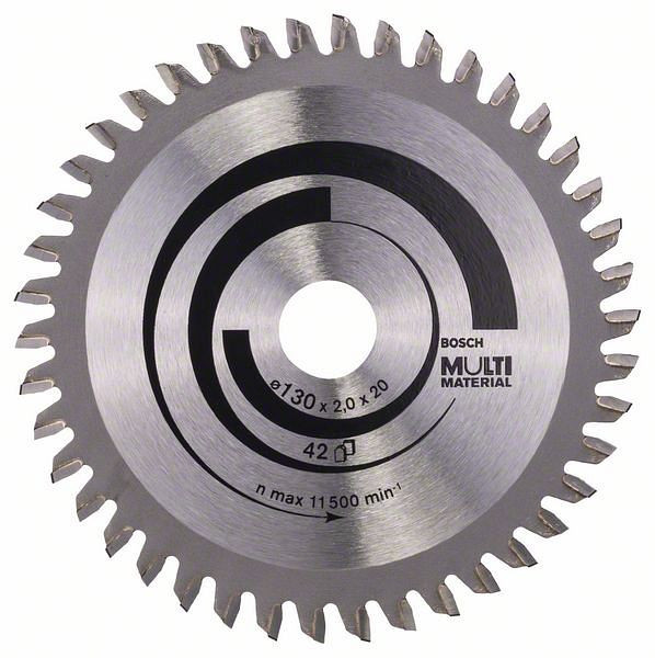 Bosch Kreissägeblatt Multi Material, 130 x 20/16 x 2 mm, 42, 2608641195