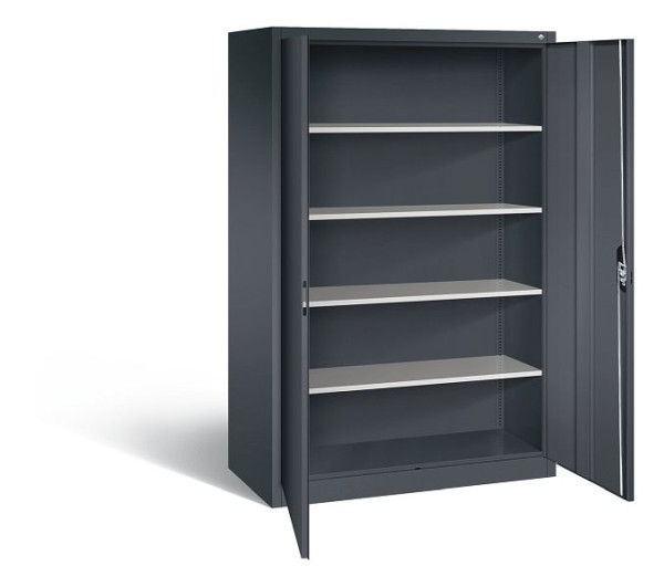 C+P Büroschrank Acurado, H1950xB1200xT600mm, Farbe: Schwarzgrau, Muldengriff, 5 OH, 9490-000 S10439