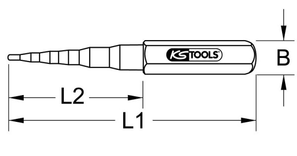 KS Tools Universal-Stufenschlüssel, 5-stufig, 1/4"-5/8", 130.2031