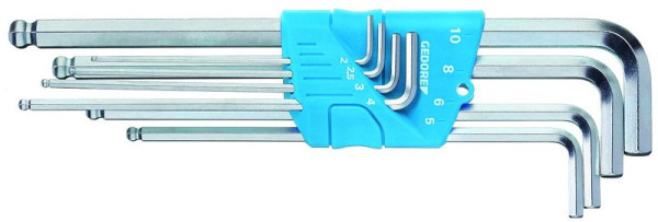 GEDORE Winkelschraubendreher-Satz, XL Kugelkopf, 8-teilig, 2-10 mm, 3107469
