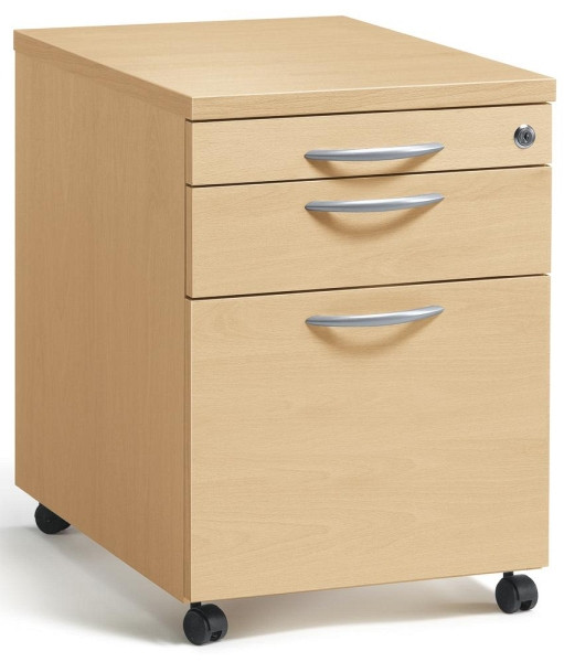 Deskin Rollcontainer MULTI M, Buchedekor, B 435 x H 590 x T 600 mm, 1 Schub, 290669