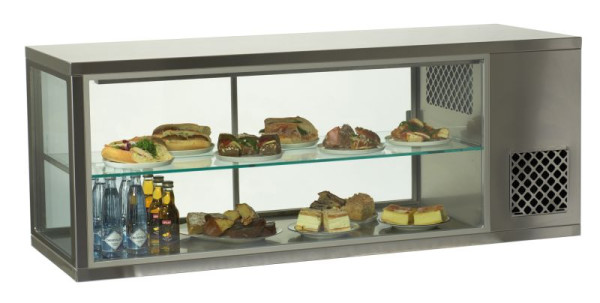 IDEAL AKE Aufsatzkühlvitrine AKV-S 146 R-290, für Take-Away Kühlprodukte und Getränkekühlung, steckerfertig, Umluftkühlung, Aufsatzgerät, 484358522