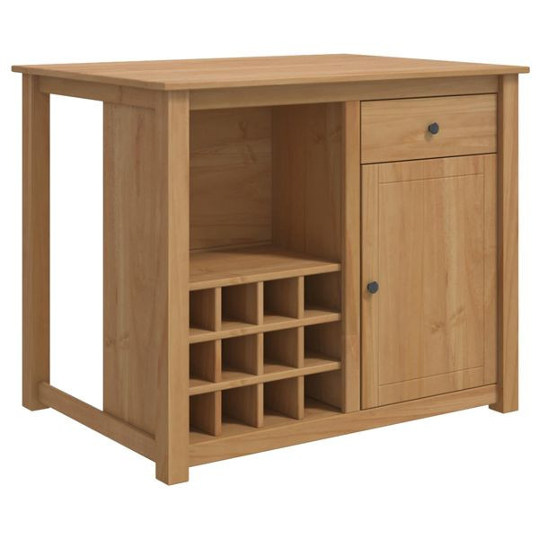 vidaXL Küchentrolley mit Tür PANAMA 2-teilig Honigwachs 112 x 77 x 90 cm, 3425392