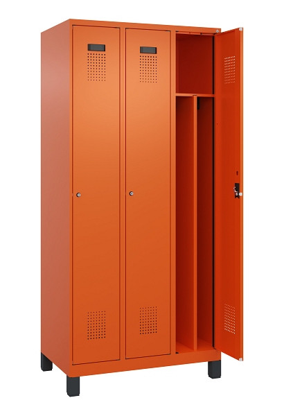 C+P Spind Evolo PLUS, mit Füßen, 3 Abteile, 1950x900x500mm, 2004/2004, Verschluss Zylinderschloss, 049010-30F S10050