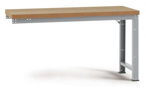 Manuflex Anbauwerkbank PROFI Standard mit Multiplexplatte, BxTxH = 1500 x 700 x 840 mm, Alusilber, WP4014.9006